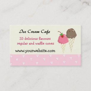 Eiscafé-Design Visitenkarte
