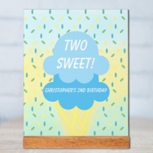 Eiscreme 2. Geburtstag Acrylschild
