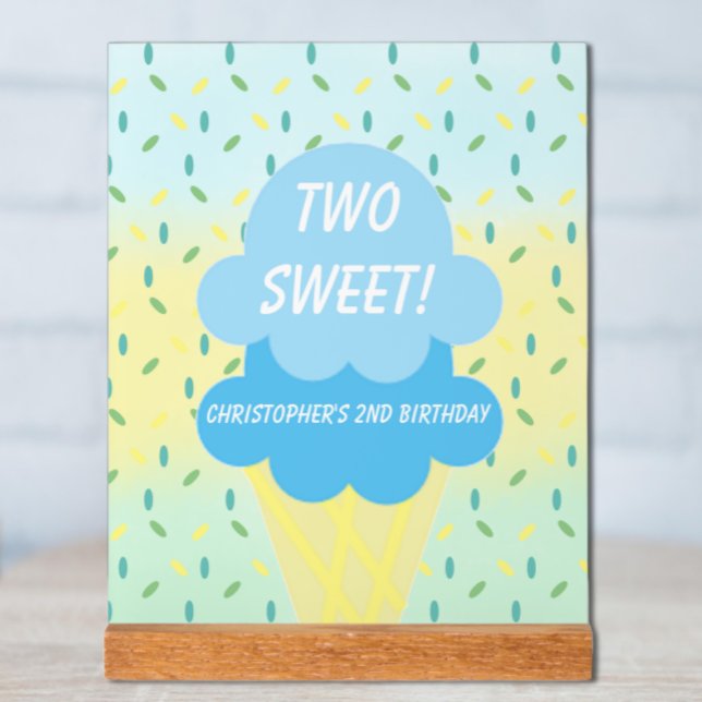 Eiscreme 2. Geburtstag Acrylschild (Von Creator hochgeladen)