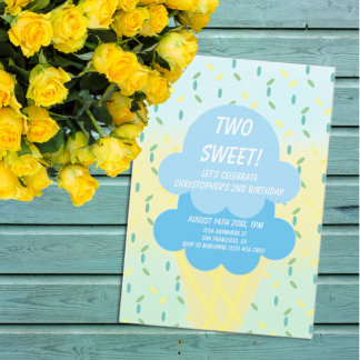 Eiscreme 2. Geburtstag Einladung