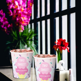 Eiscreme 2. Geburtstag Pappbecher