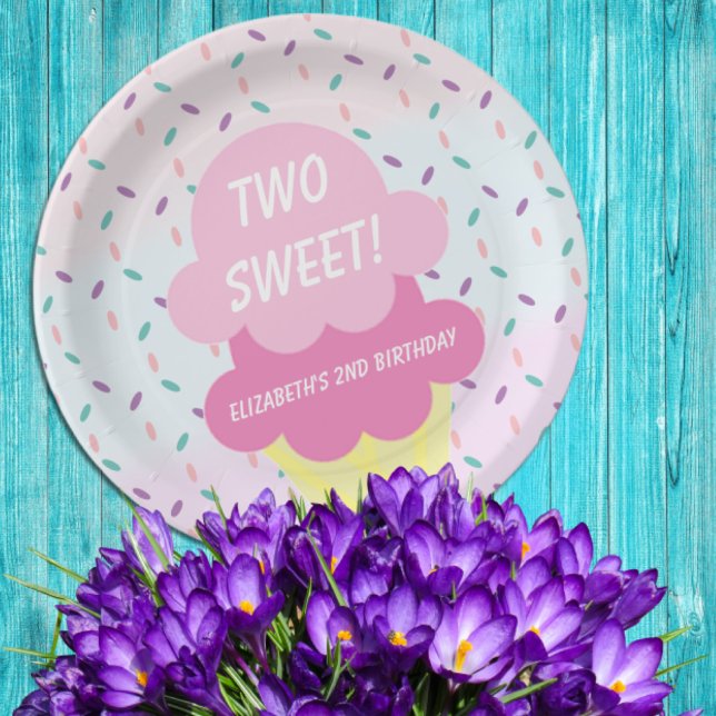 Eiscreme 2. Geburtstag Pappteller (Von Creator hochgeladen)