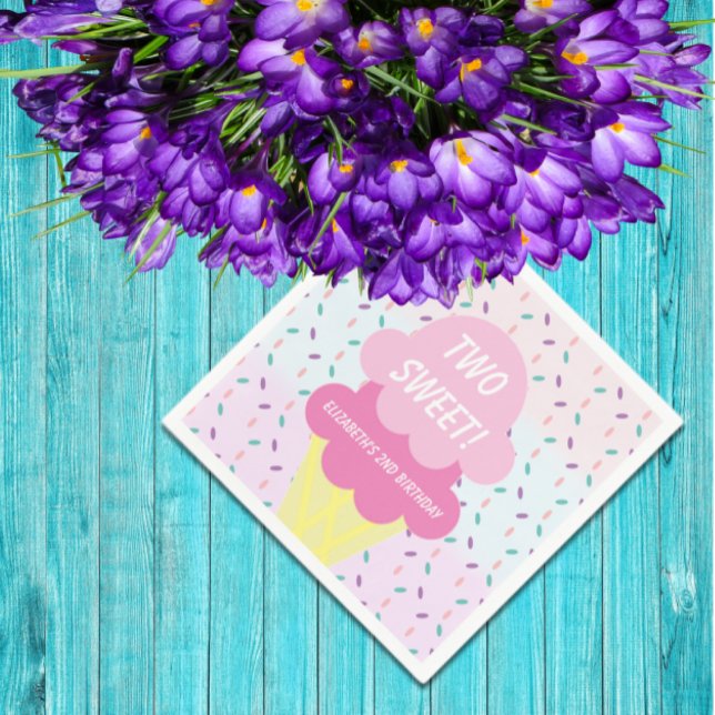 Eiscreme 2. Geburtstag Serviette (Von Creator hochgeladen)