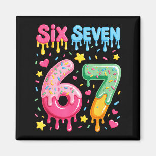 Eiscreme 67 Meme Lustig Six Seven Gen Alpha Slang  Magnet