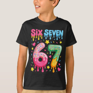 Eiscreme 67 Meme Lustig Six Seven Gen Alpha Slang T-Shirt