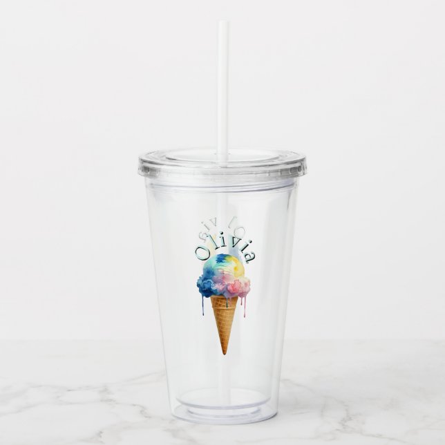 Eiscreme Acryltrinkbecher (Vorderseite)