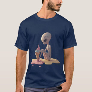 Eiscreme-Alien – Süße Dessert-Kunst T-Shirt