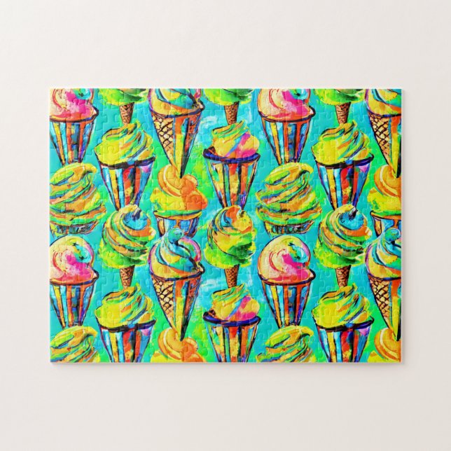 Eiscreme Art 2 The Daily Jigsaw Puzzle Jig (Horizontal)