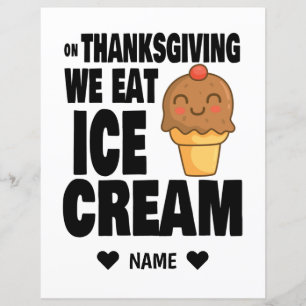 Eiscreme auf Erntedank