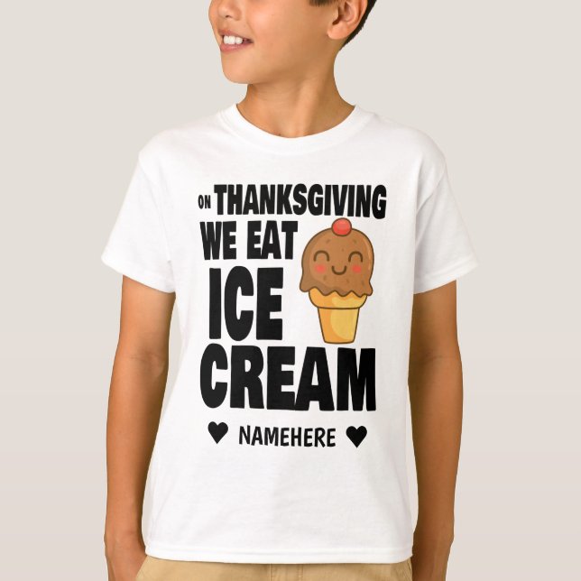 Eiscreme auf Erntedank T-Shirt (Vorderseite)
