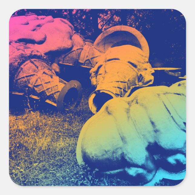 Eiscreme aus Fiberglas Quadratischer Aufkleber (Vorderseite)