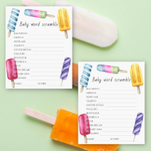 Eiscreme Baby Dusche Word Rührei