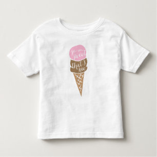 Eiscreme Baby-Mädchen-Rüsche-Shirt Kleinkind T-shirt