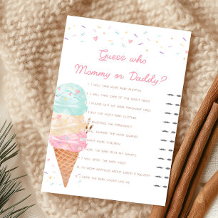 Eiscreme-Baby-Party-Ratespiel: Wer ist Mami oder P