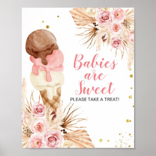 Eiscreme-Babys sind süß, bitte nimm eine Belohnung Poster