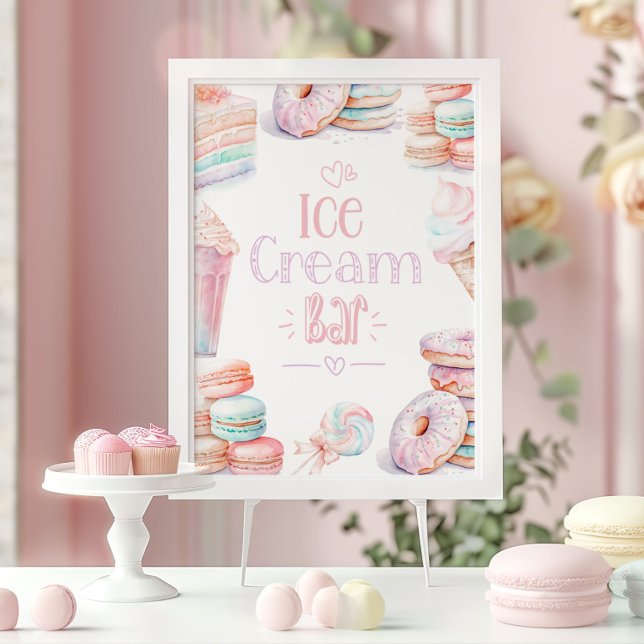 Eiscreme-Bar Sweet Pastel Geburtstag Poster (Von Creator hochgeladen)