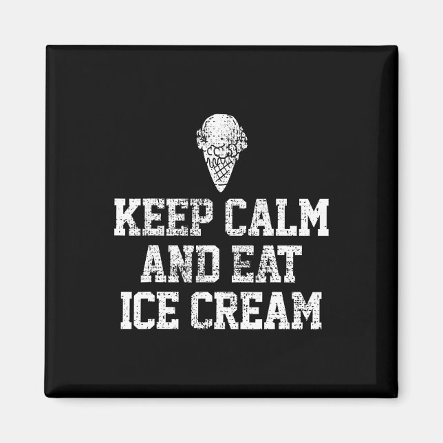Eiscreme Behalte Motivierend Vintages Geschenk Magnet (Vorne)