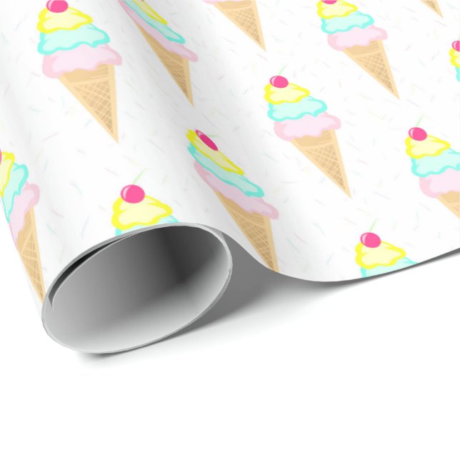 Eiscreme besprüht - Packpapier (Rolleneckpunkt)