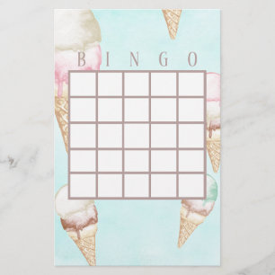 Eiscreme-Bingo-Karten Flyer