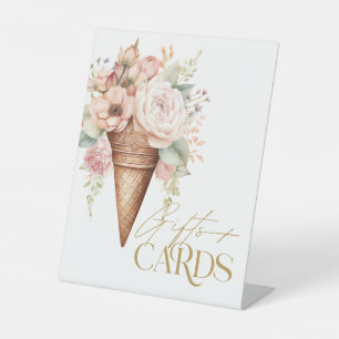Eiscreme-Blumengeschenke und -karten Brautparty Sockelschild