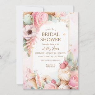 Eiscreme, Blüteneis Einladung