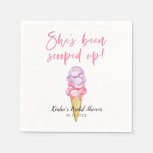 Eiscreme-Brautparty aufgefangen Serviette