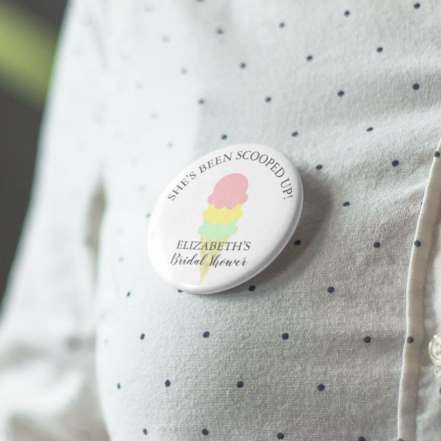 Eiscreme-Brautparty Button (Von Creator hochgeladen)