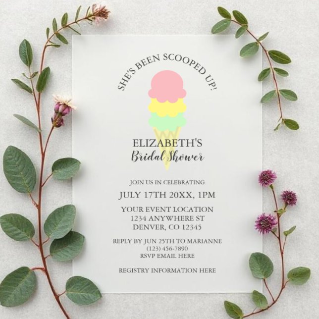 Eiscreme-Brautparty Einladung (Von Creator hochgeladen)