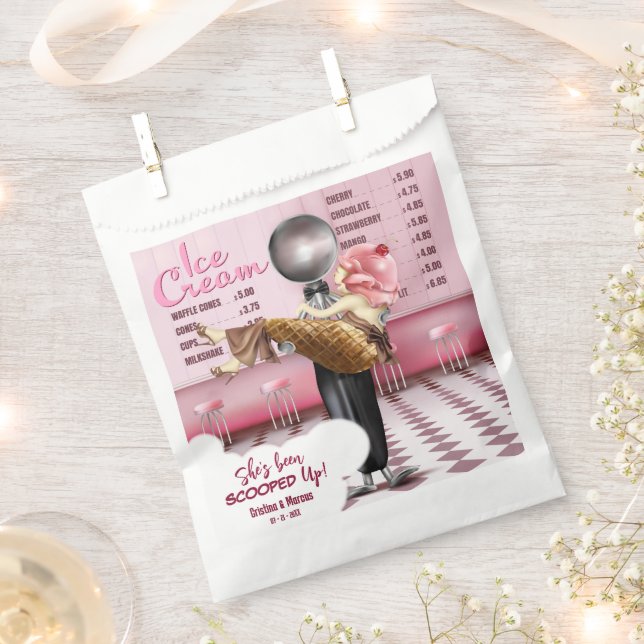 Eiscreme-Brautparty Geschenktütchen (Ausgeschnitten)