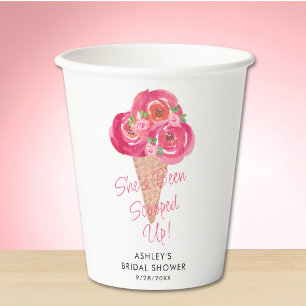 Eiscreme-Brautparty Personalisiert Pappbecher