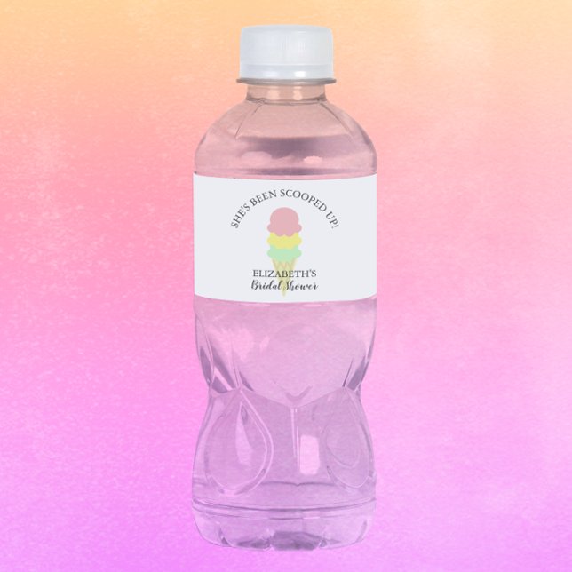 Eiscreme-Brautparty Wasserflaschenetikett (Von Creator hochgeladen)