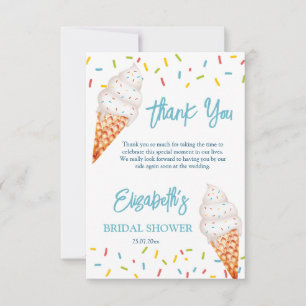 Eiscreme-Bridal-Shower-Dankeschön Dankeskarte