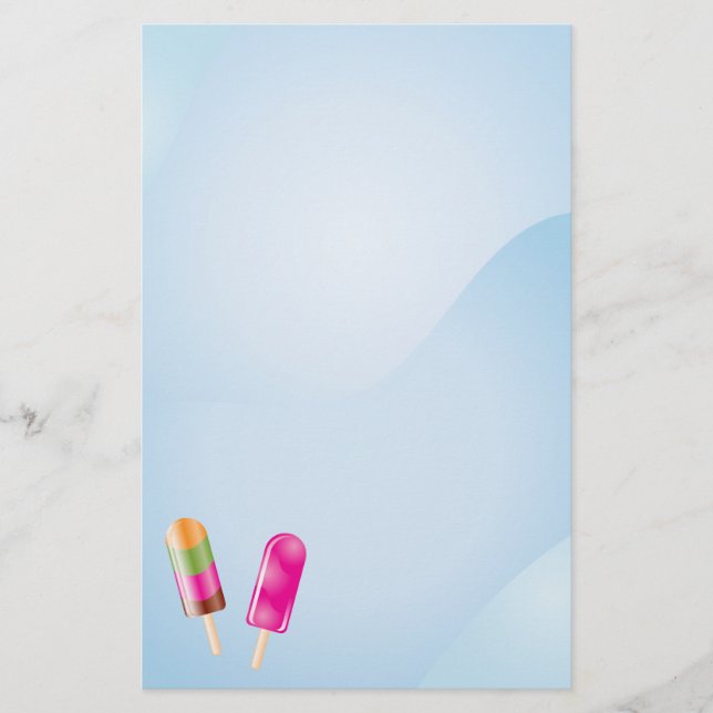 Eiscreme Briefpapier (Vorderseite)