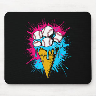 Eiscreme Bysebyll Tropf Wasserfarbe Männer Jugend Mousepad