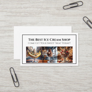 Eiscreme-Café-Bar-Geschäftskarte Visitenkarte