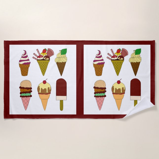 Eiscreme Choice Beach Handtuch (Vorderseite)