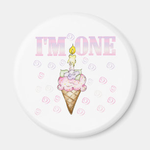 Eiscreme Cone Cake I'm One Magnet