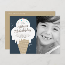 Eiscreme Cone Foto Kindergeburtstag Party