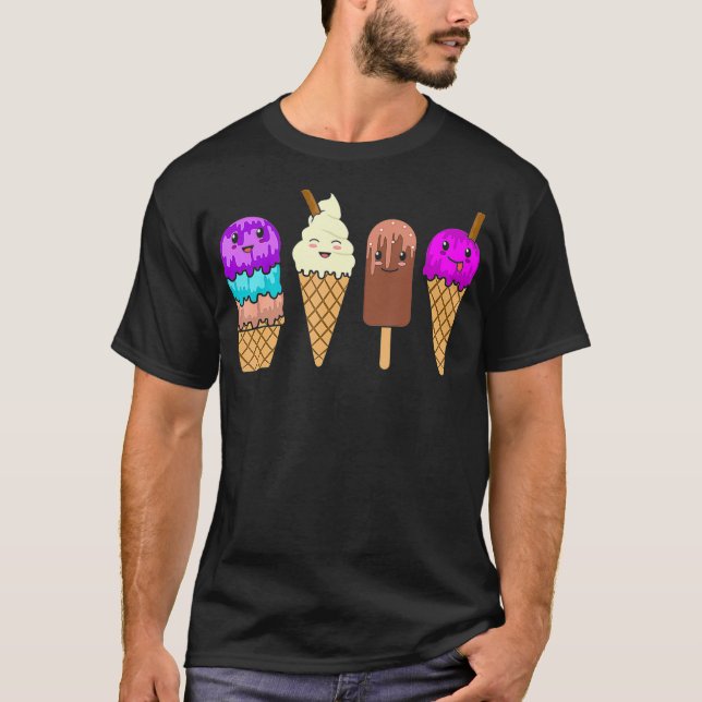 Eiscreme Cone Funny Summer Boys Girls Grafik T-Shirt (Vorderseite)