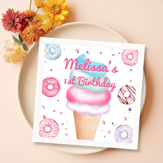 Eiscreme Cone Geburtstagsparty Napkins Serviette