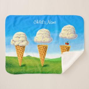 Eiscreme Cone - Heißluftballon Whimsischer Art Sherpadecke