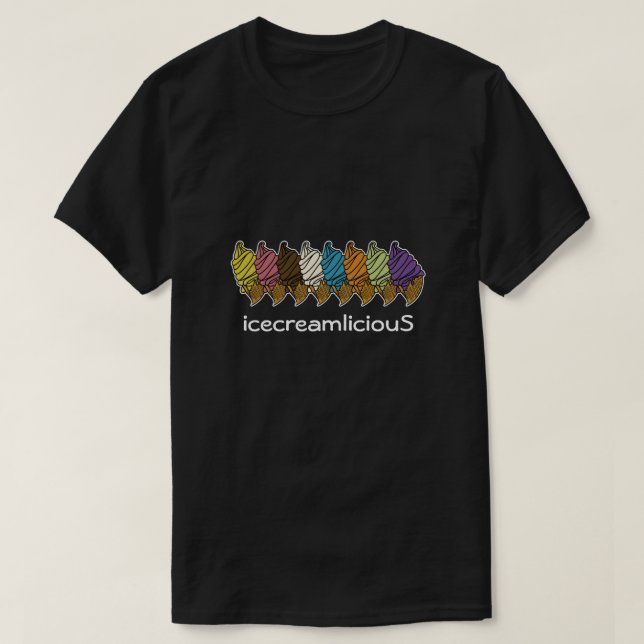 Eiscreme Cone icecreamliciouS Benutzerdefinierter  T-Shirt (Design vorne)