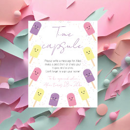 Eiscreme Cone Scoop Geburtstagsparty Time Kapsel Poster