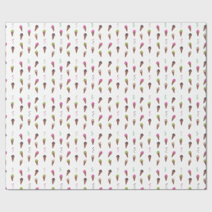 Eiscreme-Cones & Ribbons Geburtstagspapier Geschenkpapier