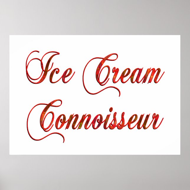 Eiscreme Connoisseur Poster (Vorne)