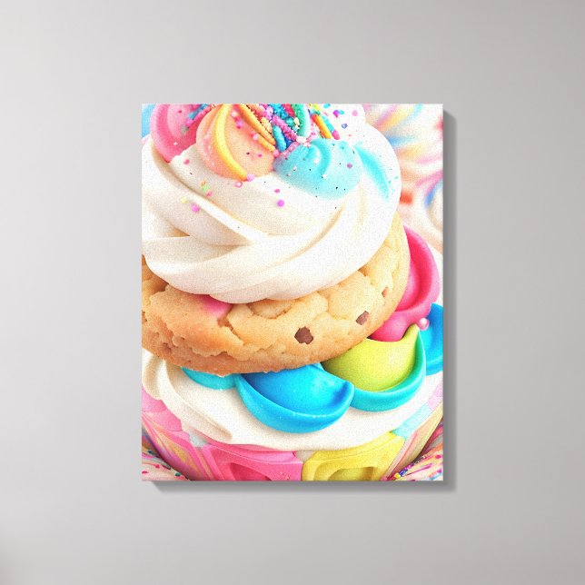 Eiscreme-Cookie Leinwanddruck (Vorderseite)