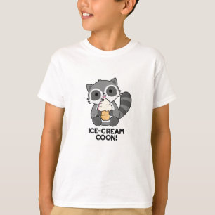 Eiscreme Coon Funny Animal Racoon Pub T-Shirt