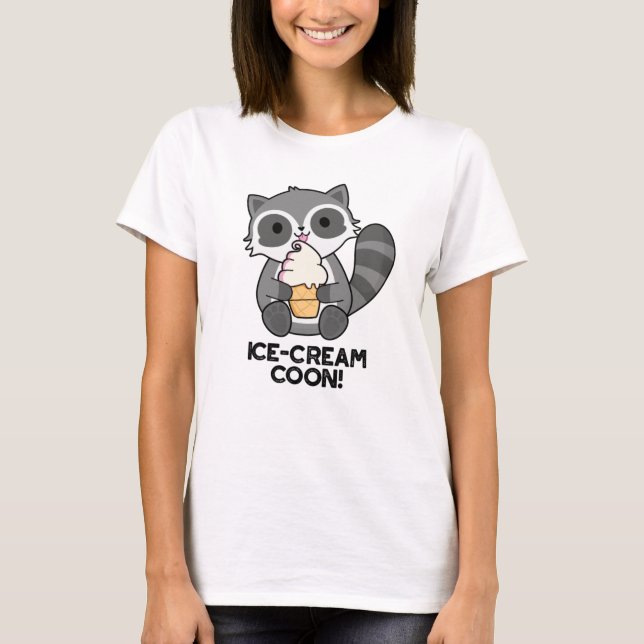 Eiscreme Coon Funny Animal Racoon Pub T-Shirt (Vorderseite)