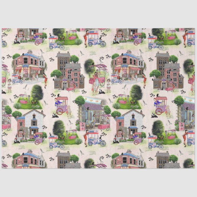 Eiscreme Country Fair Seidenpapier (Vorderseite)