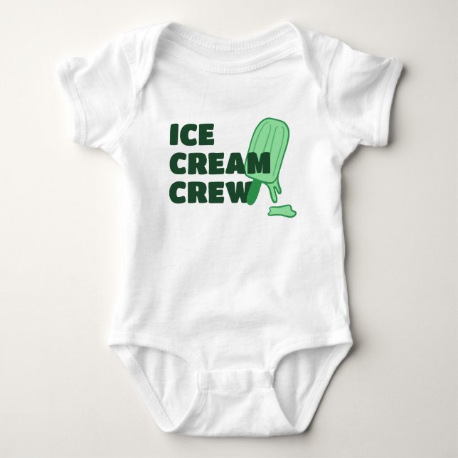 Eiscreme-Crew grün Baby Strampler (Vorderseite)